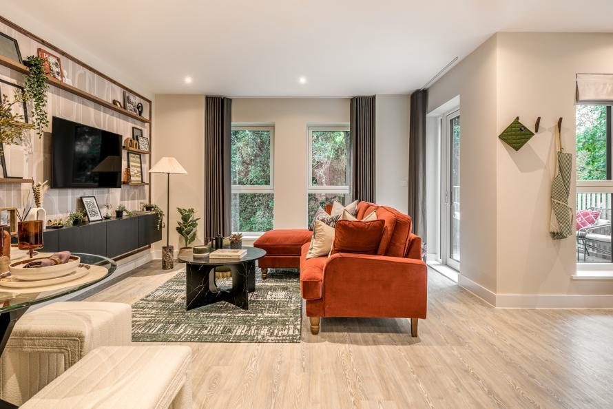 NGP, one bedroom apartment, living