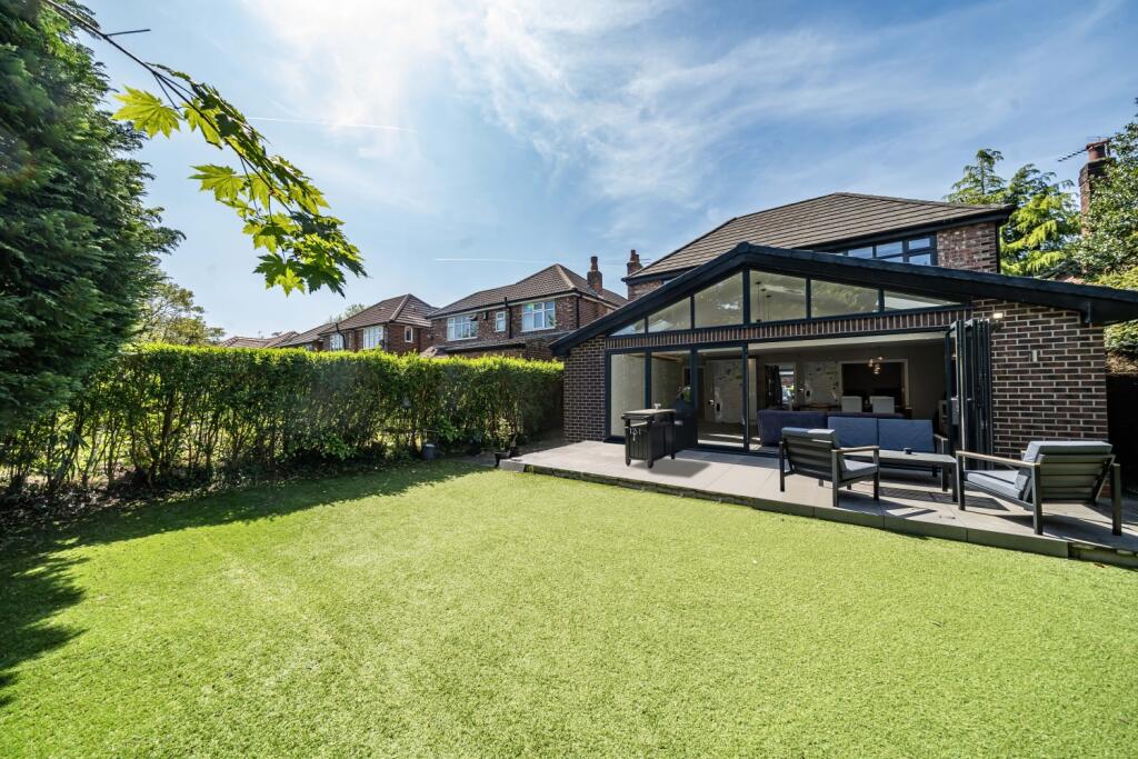 Garden back view of house