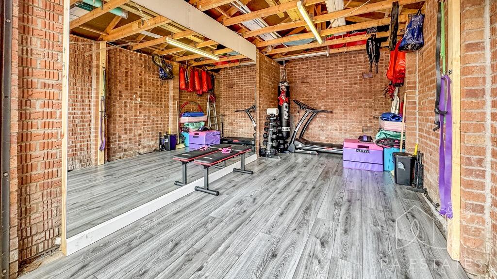 Gym garage.