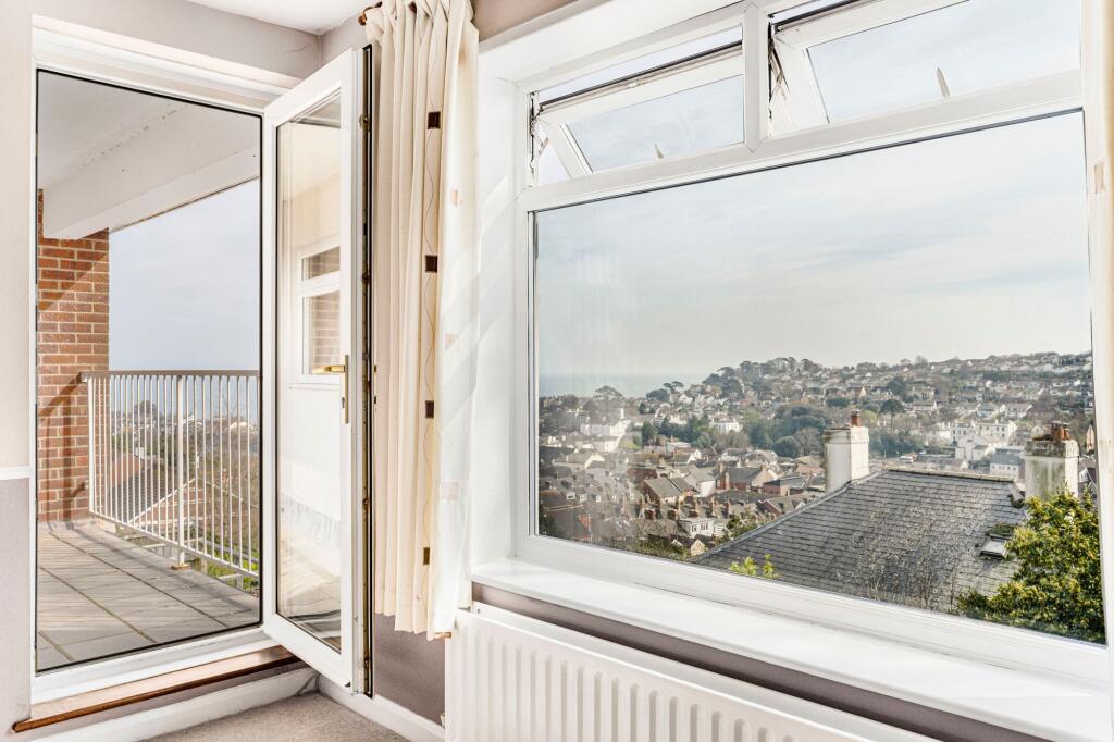 Views from living room with access onto balcony