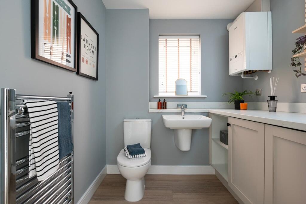 A handy combined cloakroom and utility
