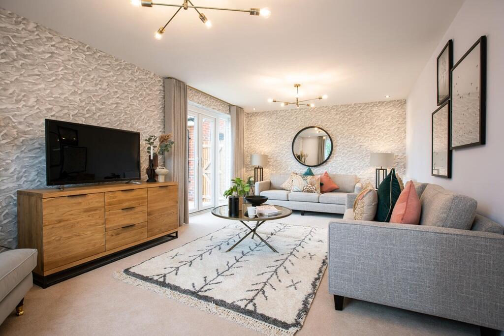 Double doors lead out to the garden from the lounge