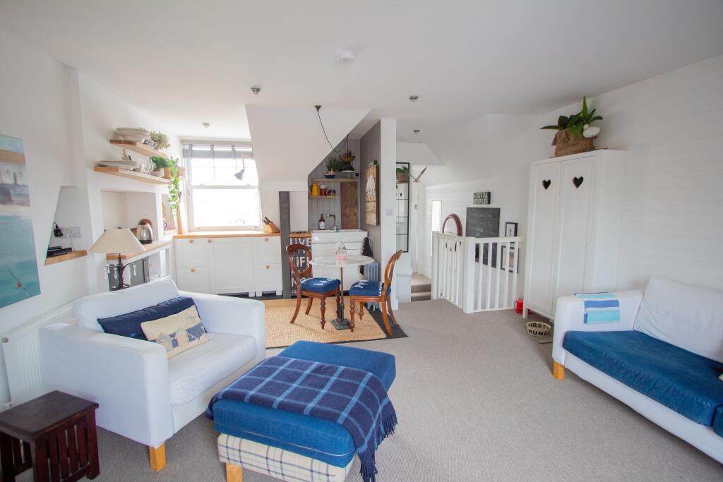 dual-aspect sitting room and kitchen