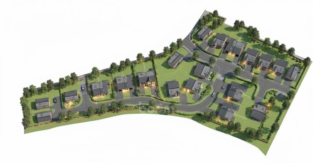 AI site plan with lights on