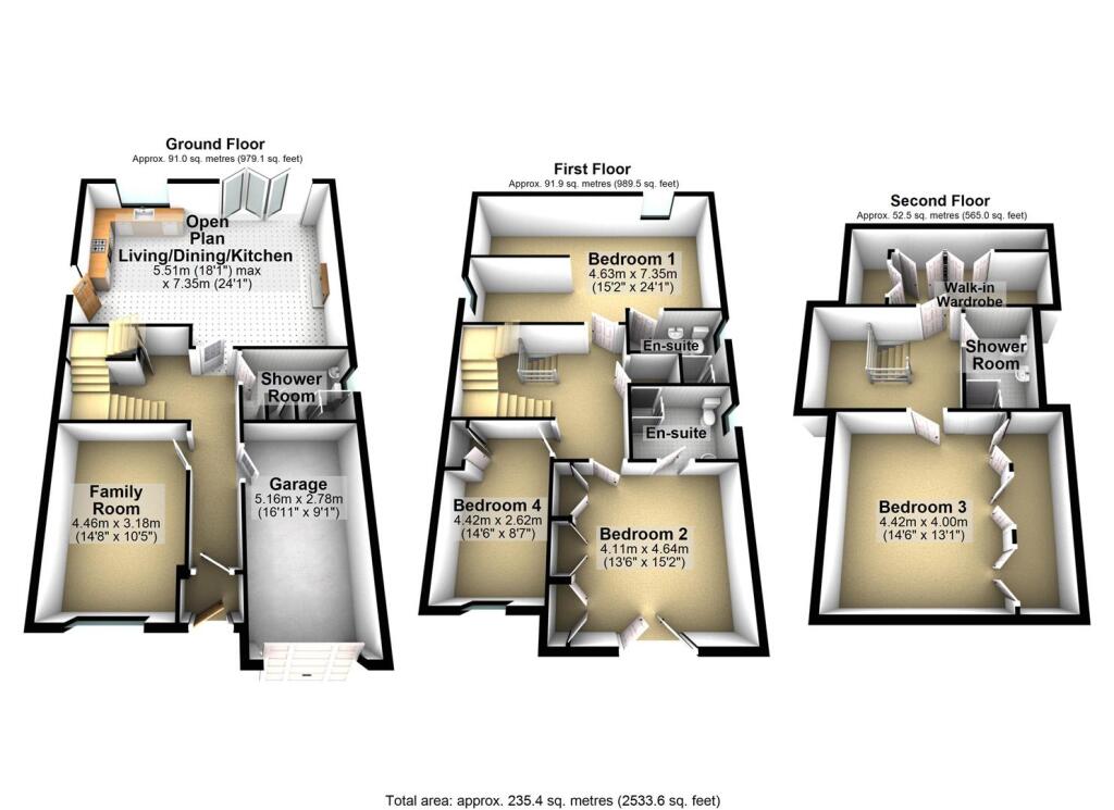 4a Manor Close, 3D