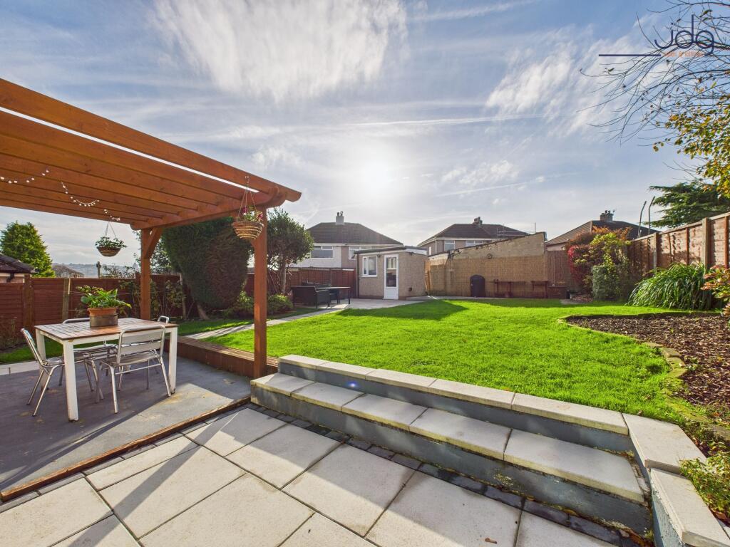Seating area with views across the garden