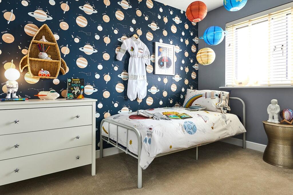 A generous single bedroom perfect for a little one