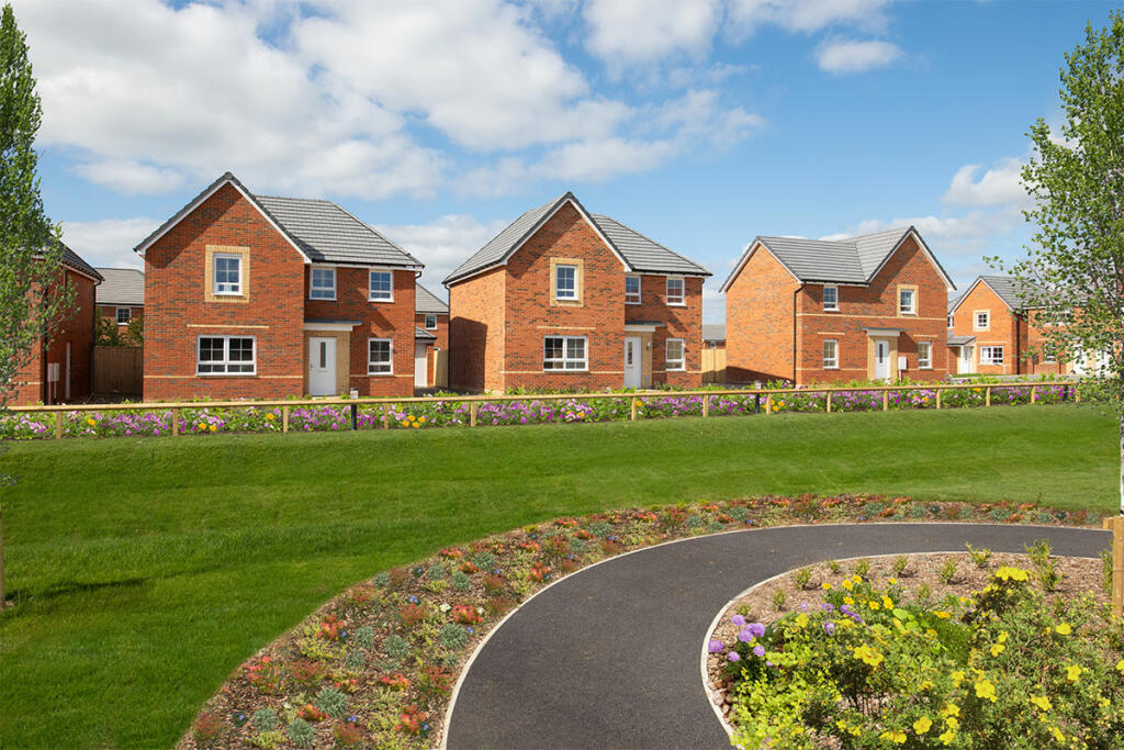 A street scene at Wigmore Park, New Waltham