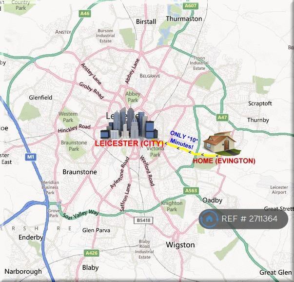 Approximately 10 Minutes Drive To City