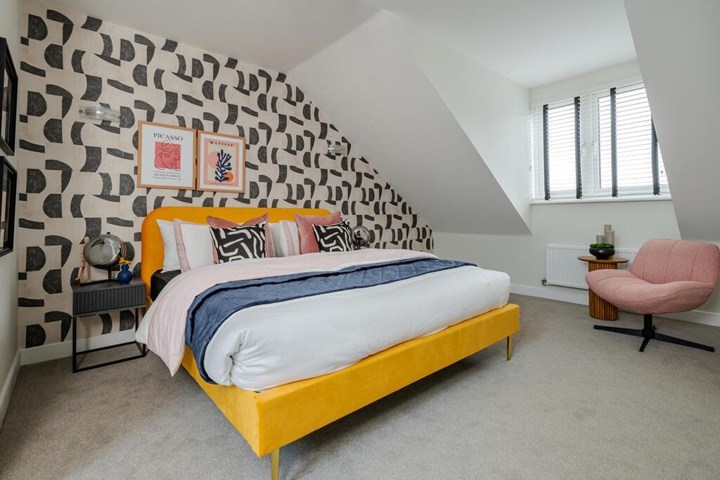 The whole top floor hosts the main bedroom