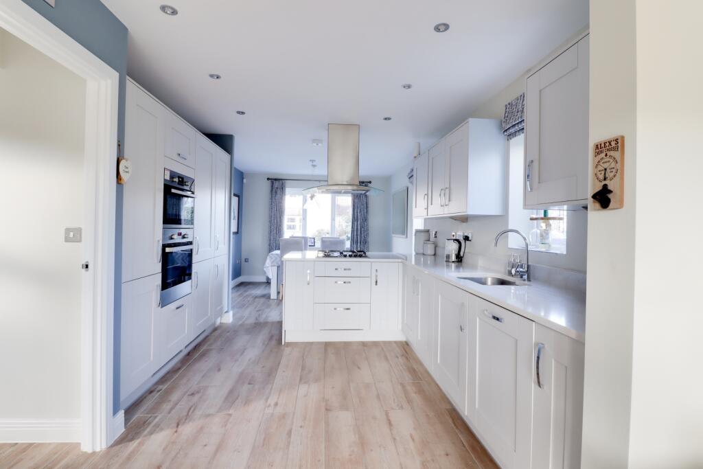 kitchen view from french doors
