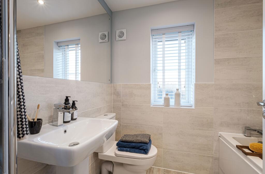 Interior view of the bathroom in our 4 bed Radleigh home