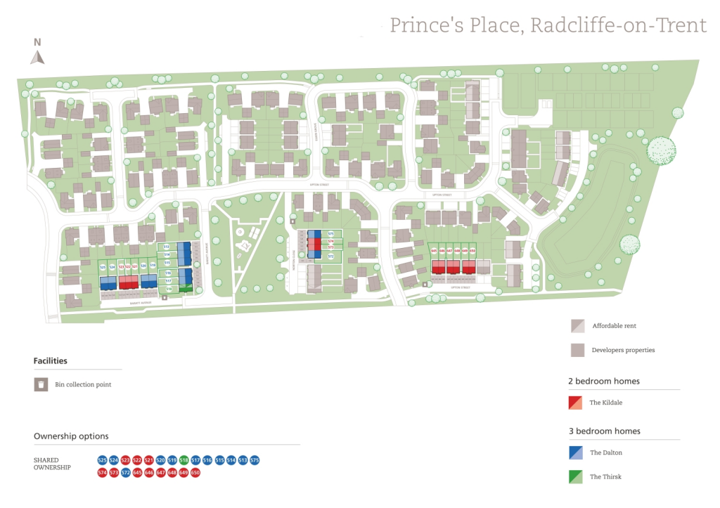 Shelford Road, Radcliffe on Trent site map 