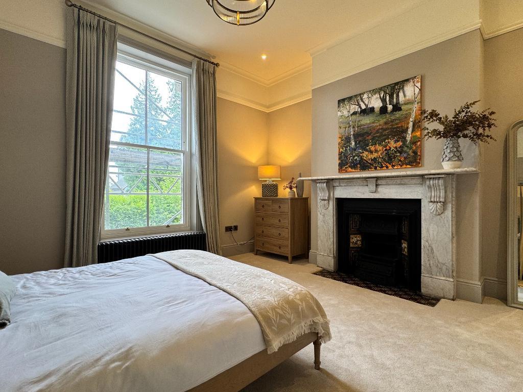 Bedroom 2 with original fireplace