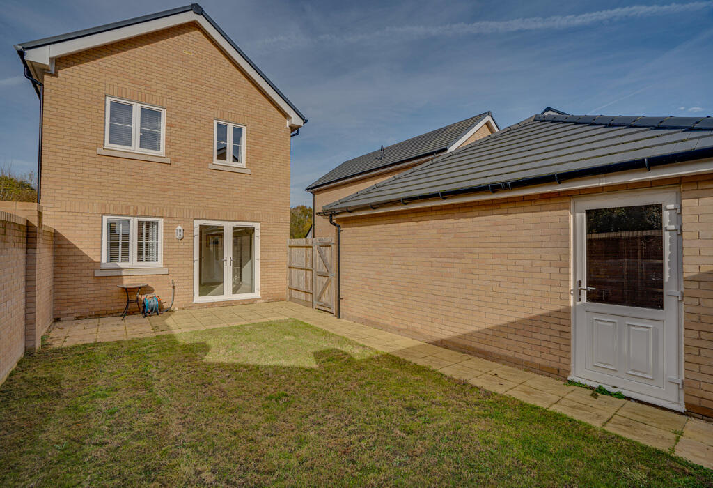 back garden and garage