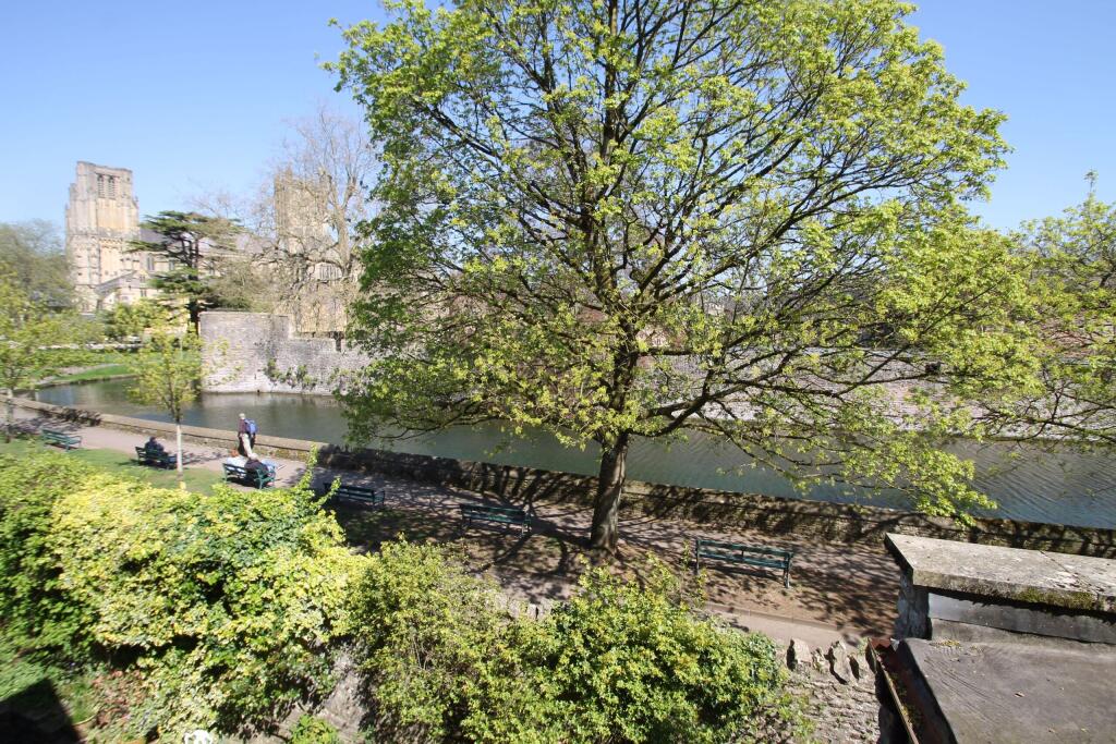 Moat view from balcony and bedroom 1