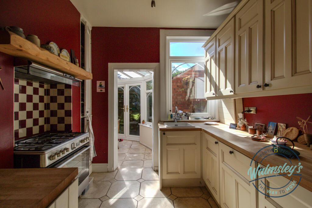 Kitchen towards garden room