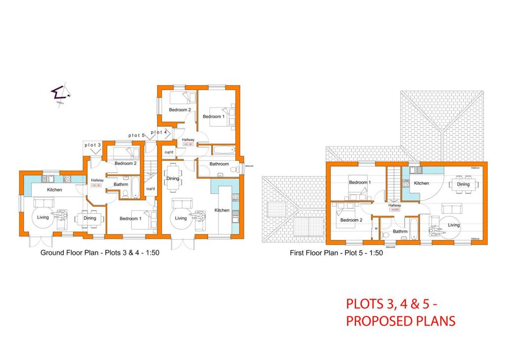 PLOTS 3, 4 &amp; 5 - PROPOSED PLANS 17 Station Road, M