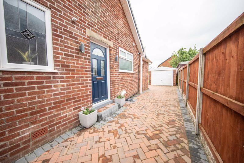 Front door and driveway