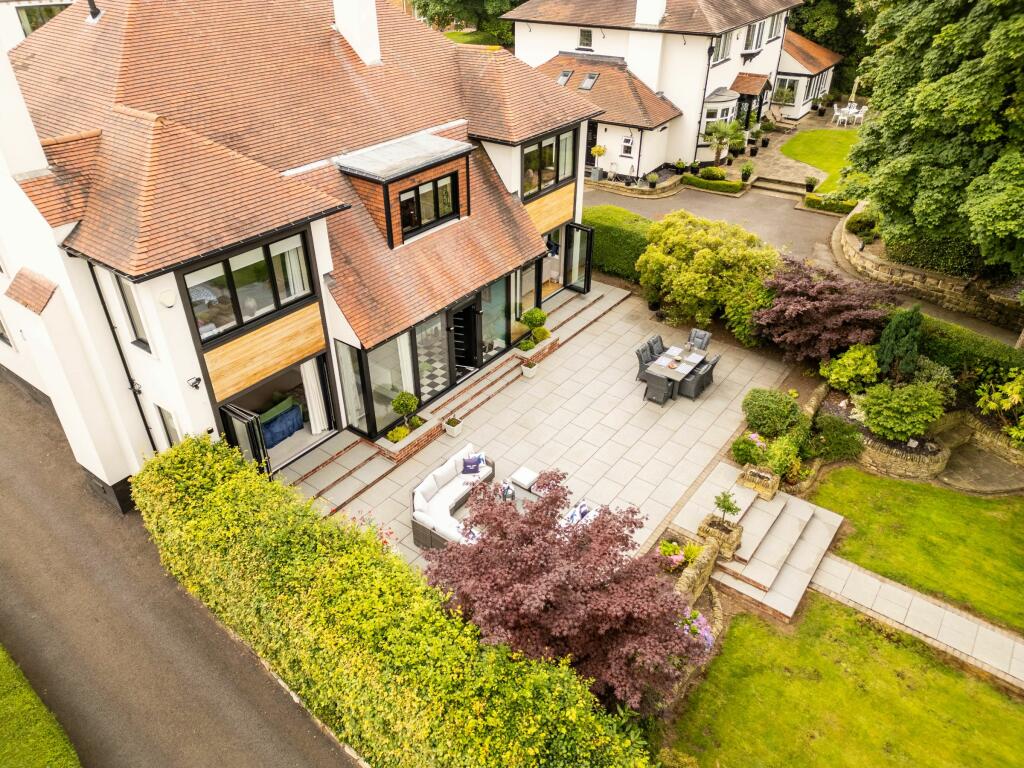 Aerial view of front terrace