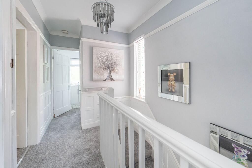 DOWN STAIRS W.C HALLWAY AND LANDING