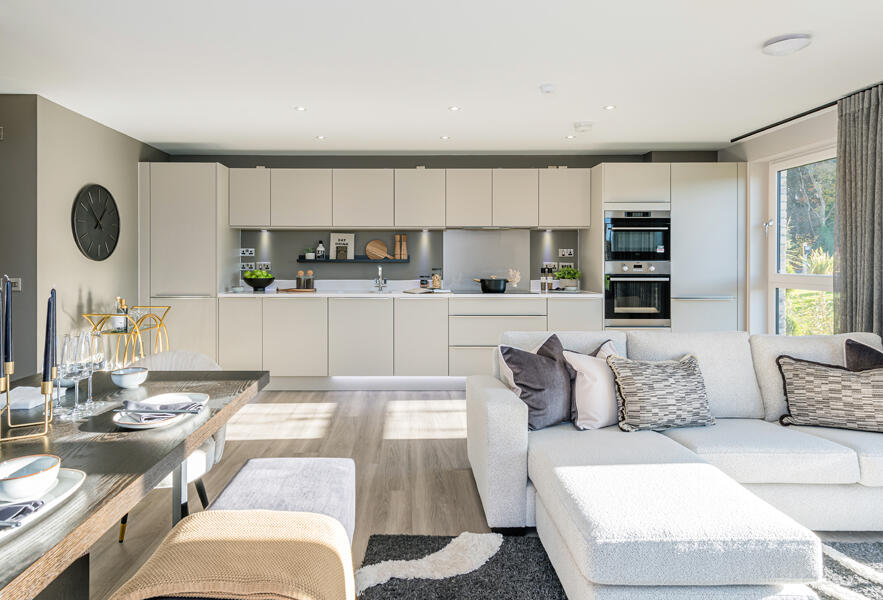 Bunting kitchen/lounge/dining room