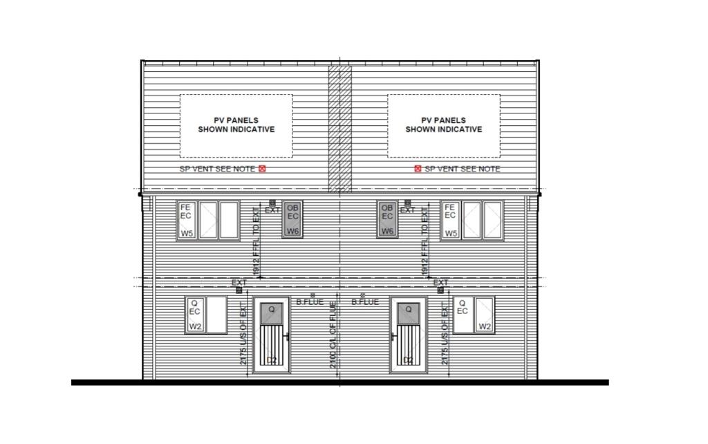 3 Bed rear elevation
