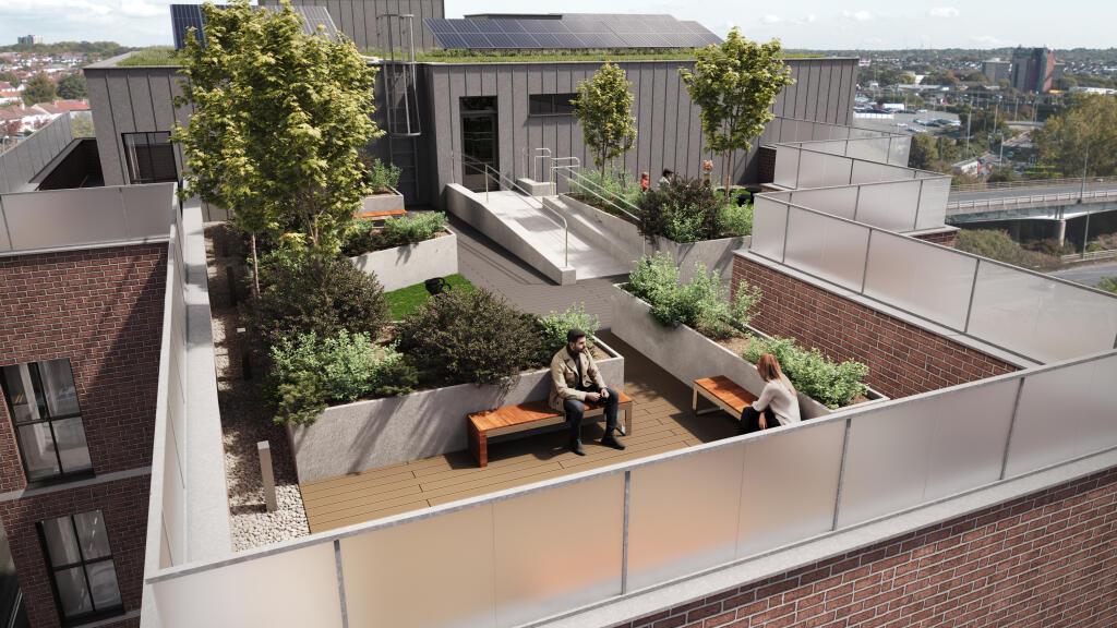 CGI The Link Apartments roof terrace