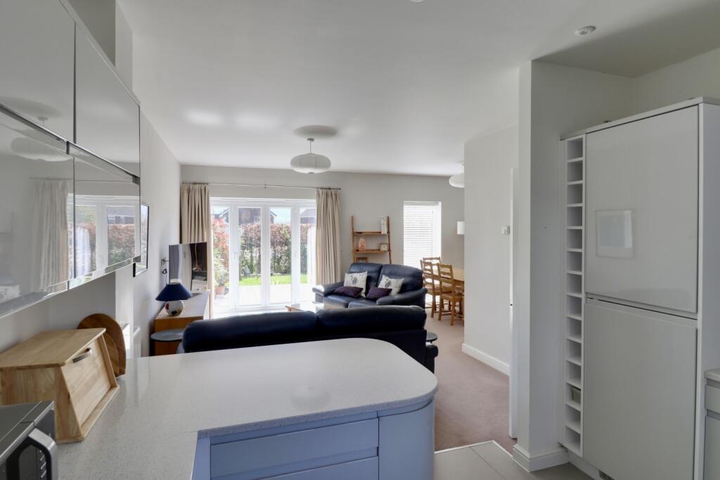 Open-plan kitchen living and dining room