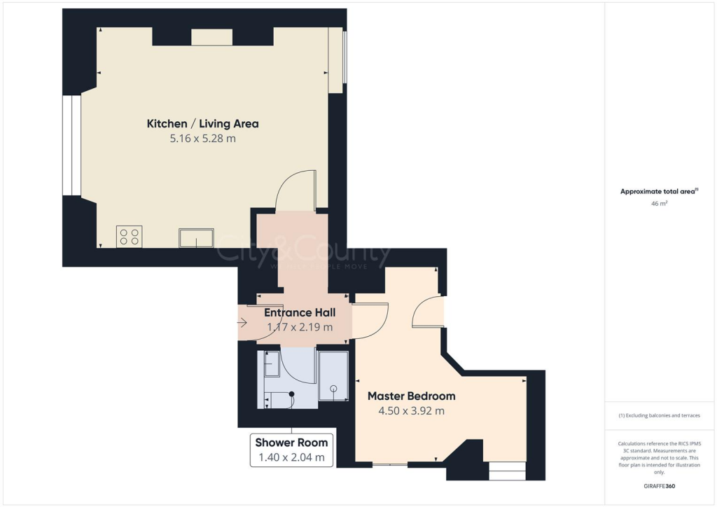 Flat One Floor Plan