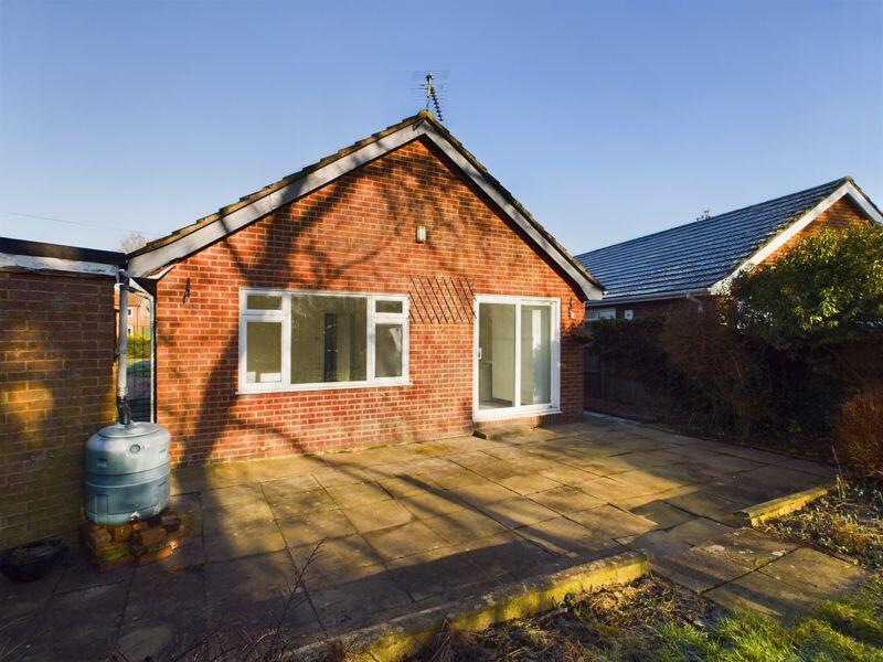 Rear patio and elevation
