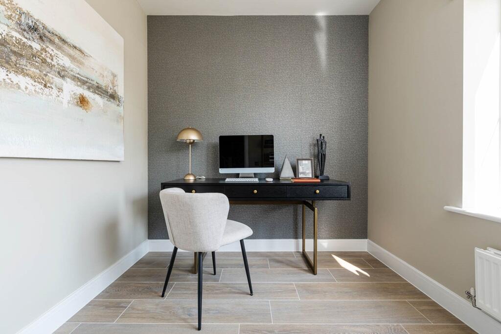 A study at the front of the property is a peaceful place to concentrate