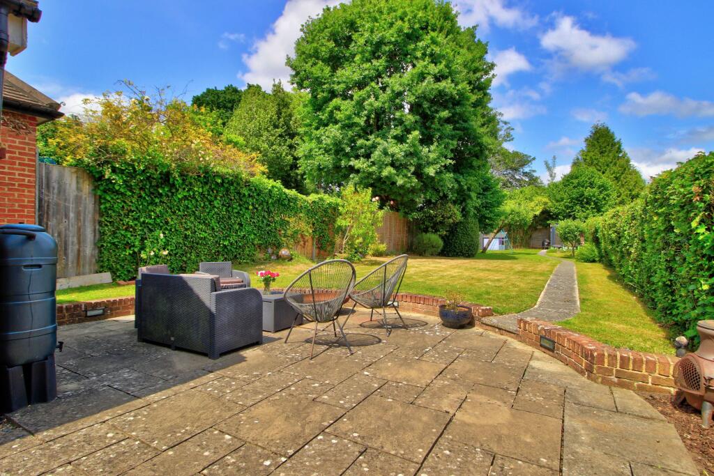 Mature garden with restful outlook