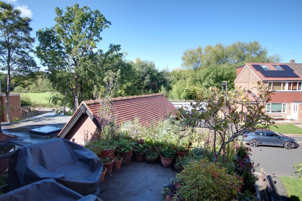 View from the living room, dining and study areas