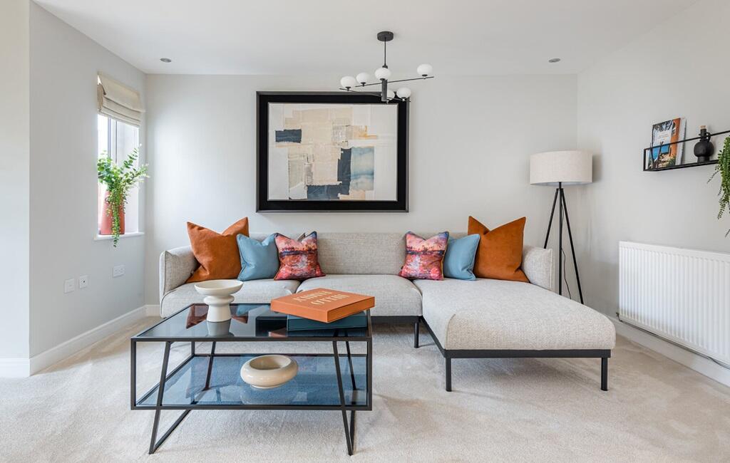 The lounge has plenty of space for two sofas or a generous L-shape sofa