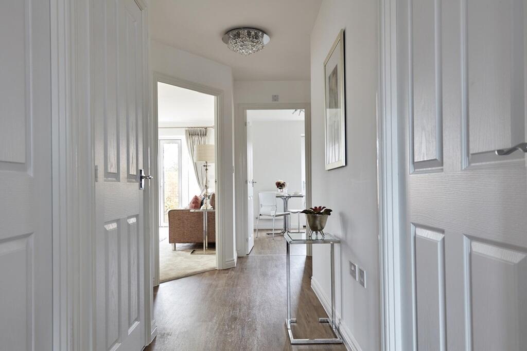An example of a bungalow hallway