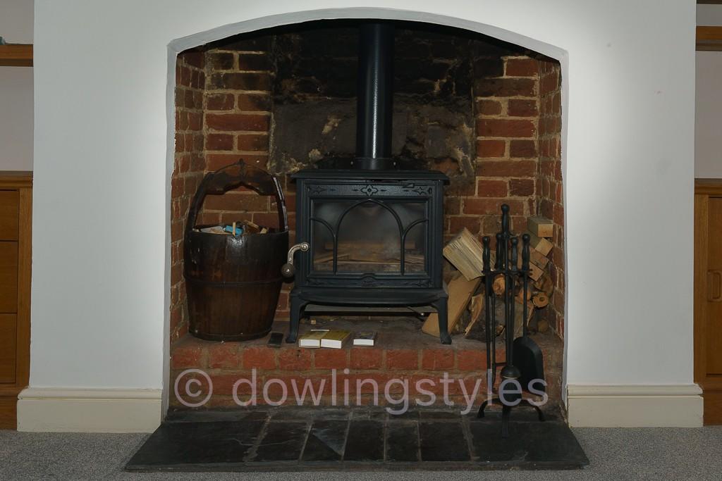 Fireplace.