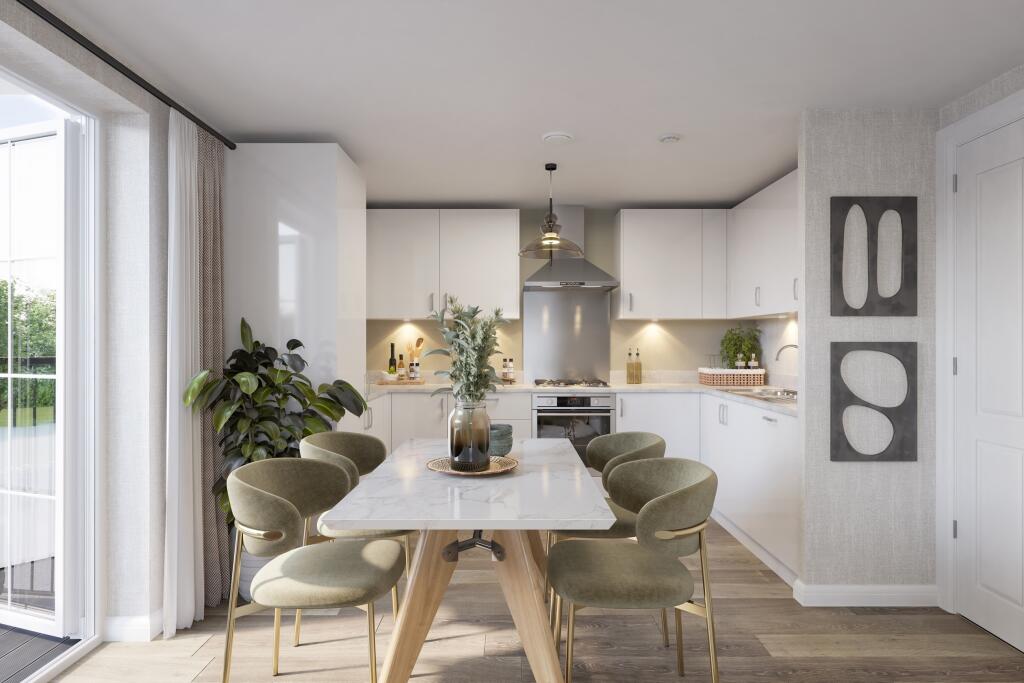 Kitchen and dining room in the 2 bedroom Marlborough