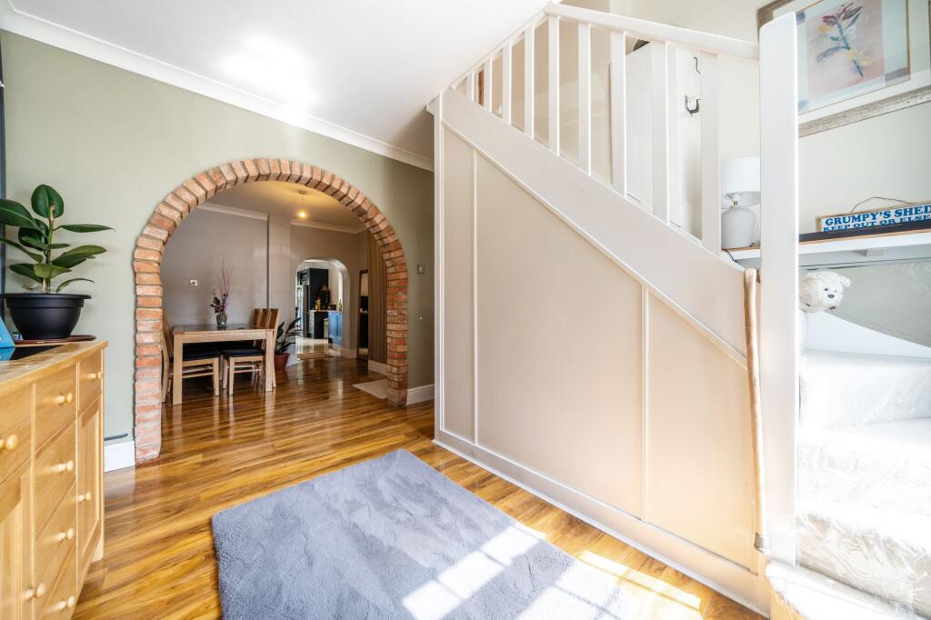 Entrance hall leading into dining room