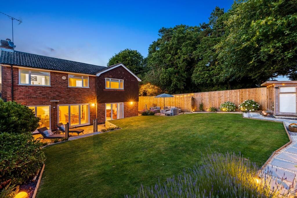 Twilight over the rear garden