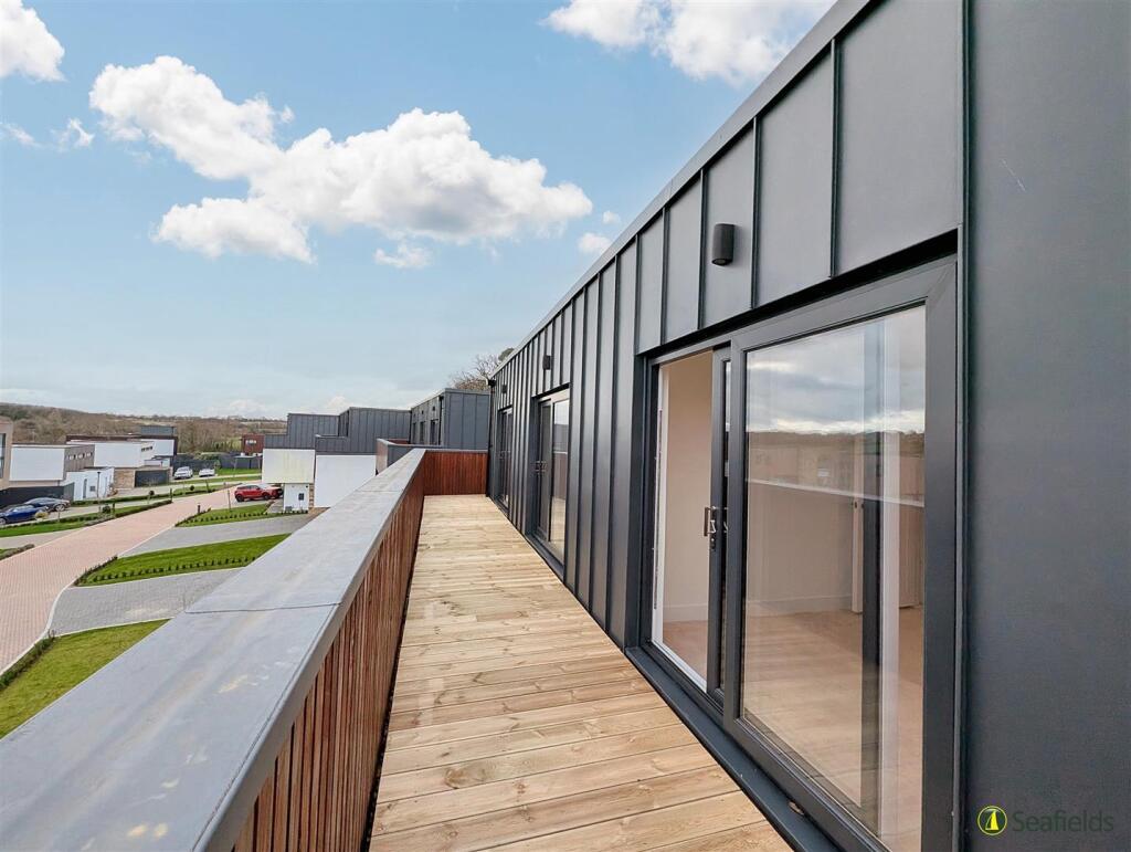 One of 2 Large Balconies