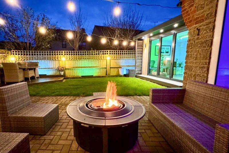 Garden at night