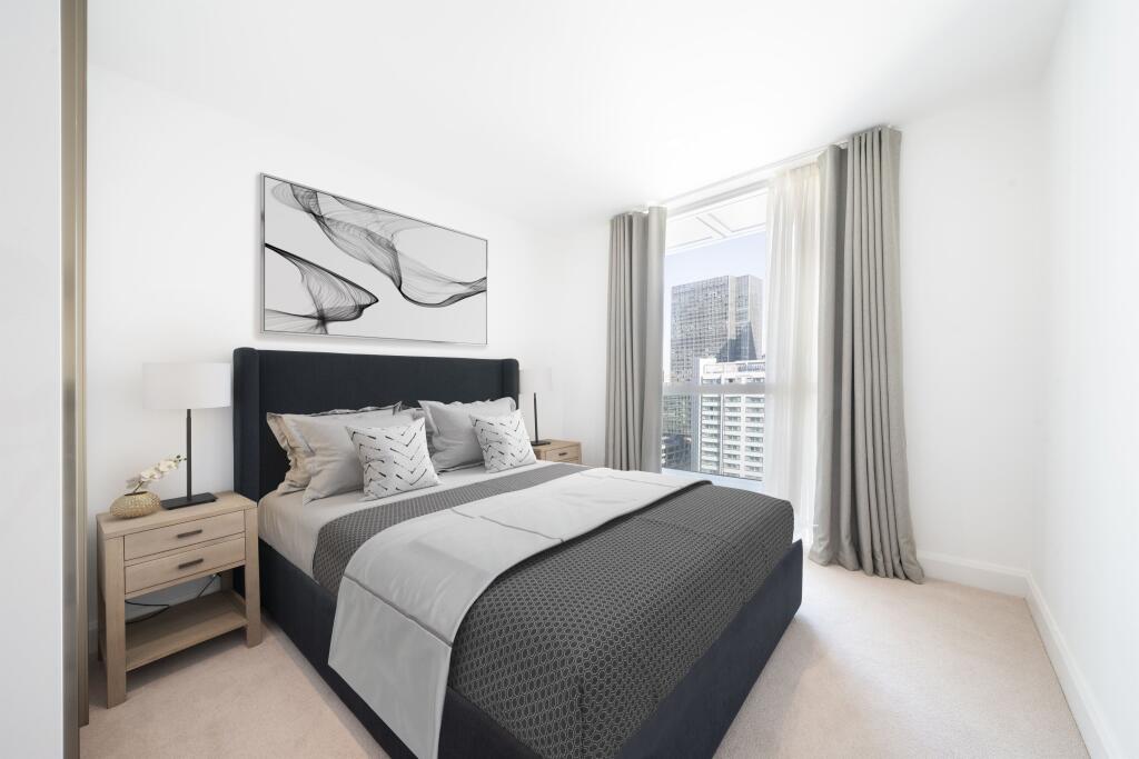 Experience the sophisticated charm of this urban bedroom, designed for ultimate relaxation.