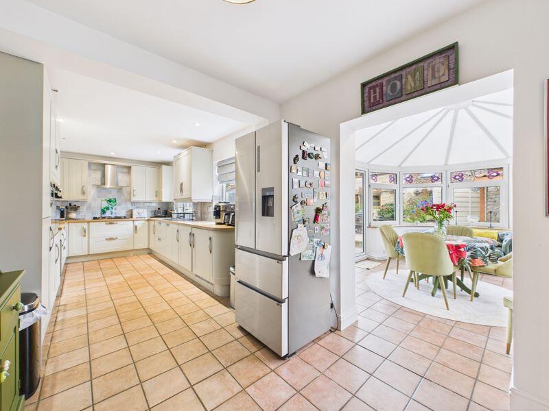 Kitchen through to conservatory