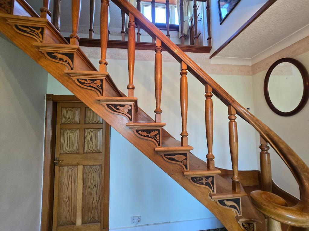 Detailing of the Wooden Staircase