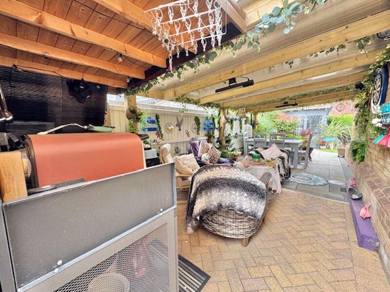 Covered outdoor living area view 2