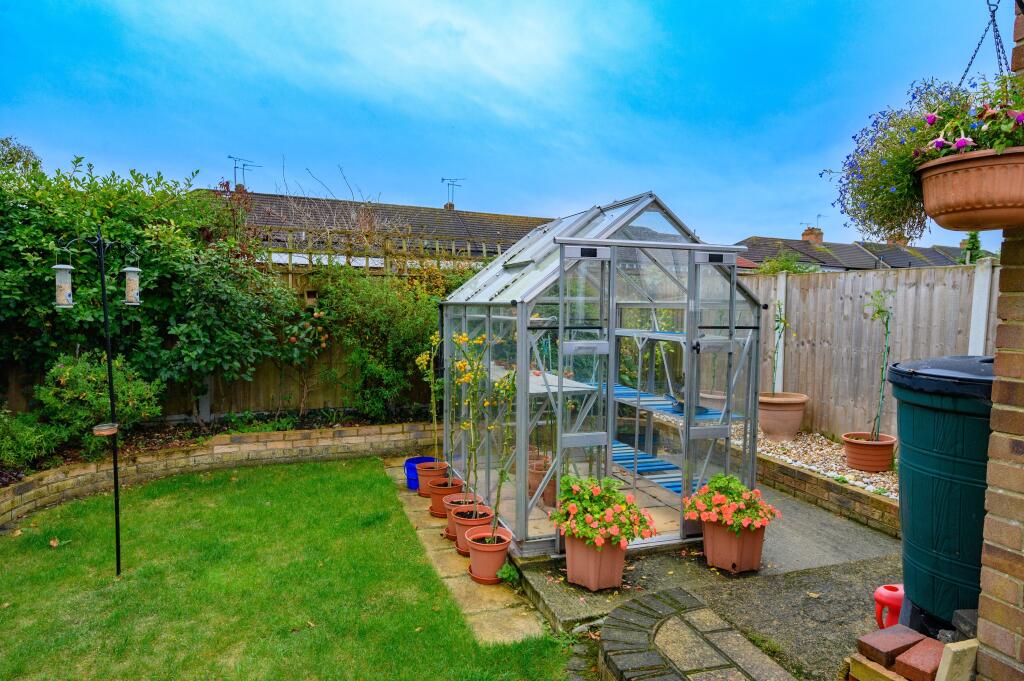 Rear Garden greenhouse aspect