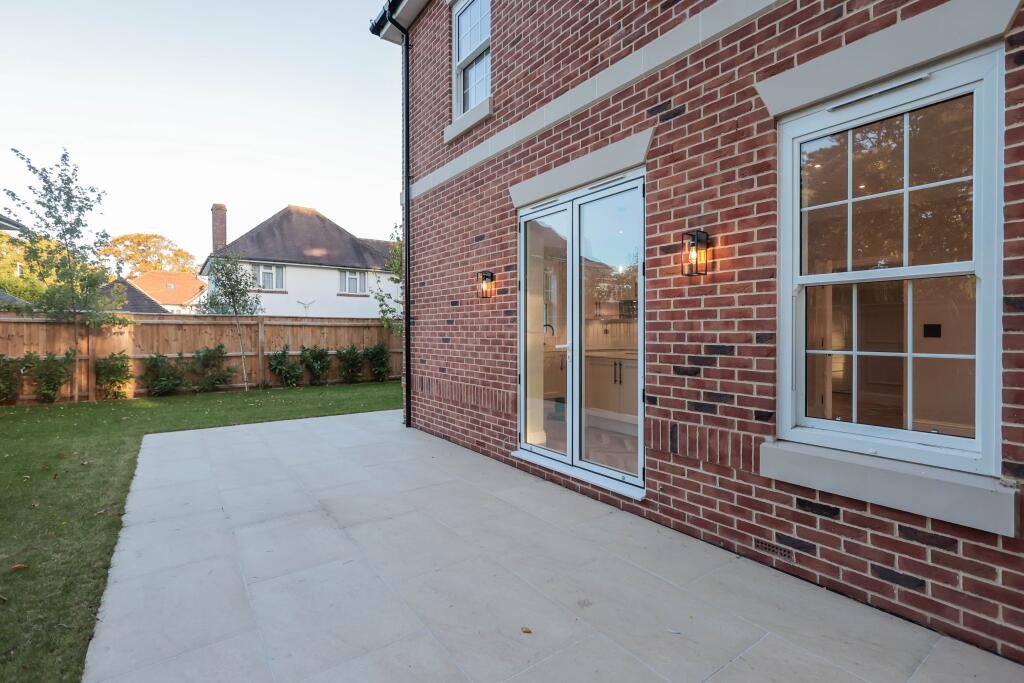 Back garden paved ar