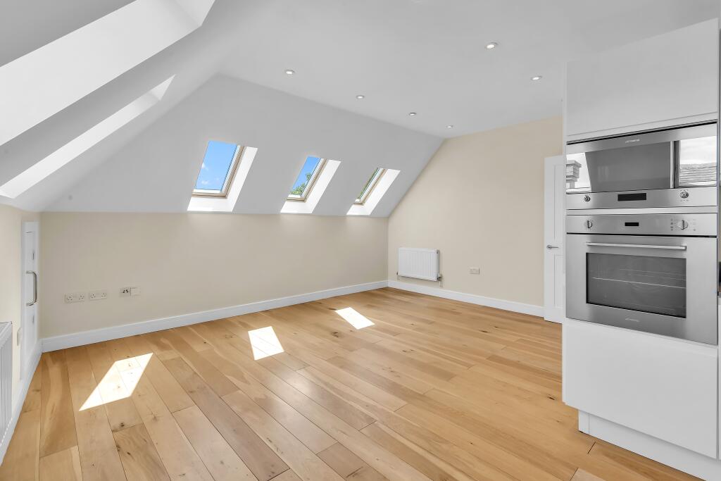 Living area and kitchen