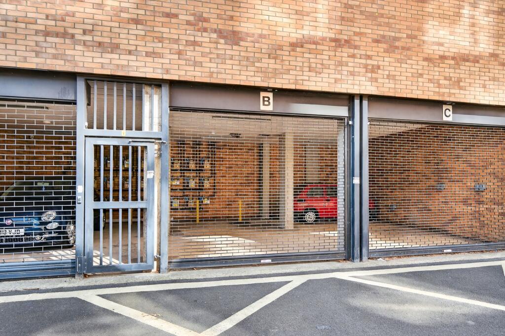 Secure garaging for one car, available via separate negotiation